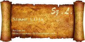 Szauer Lilla névjegykártya